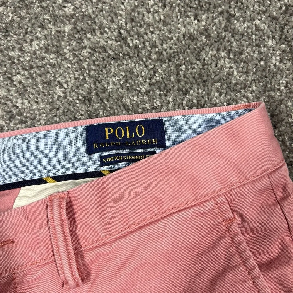 Polo Ralph Lauren Stretch Straight Fit Cotton Twill Chino Pant Salmon Pink 30x30